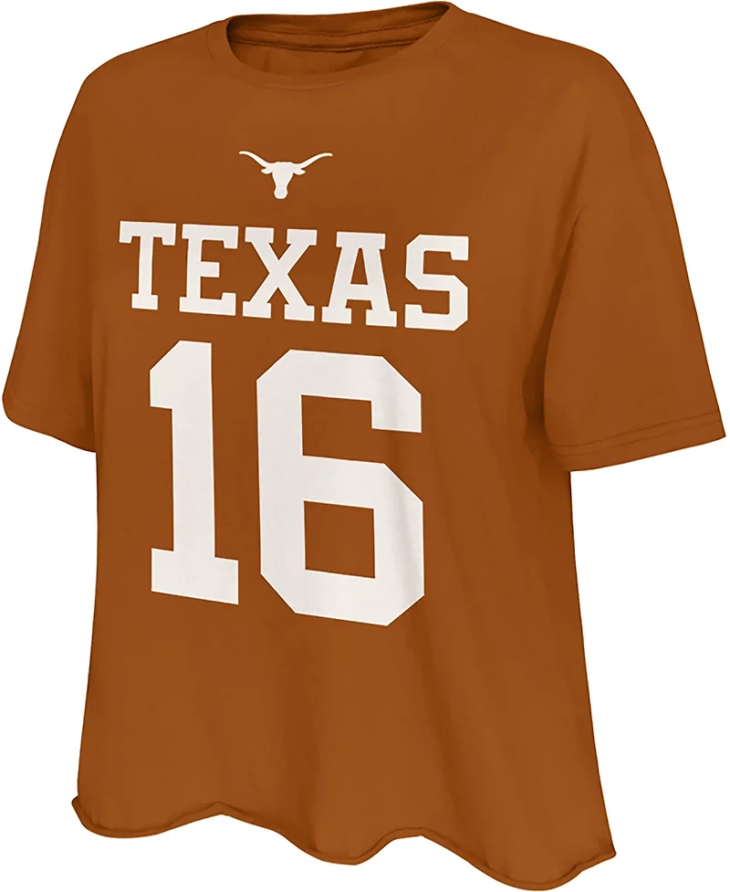 WILDCAT RETRO Women's Texas A. Manning Name & Number Crop T-shirt