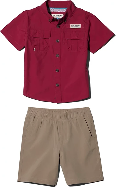 Magellan Outdoors Toddler Boys' Laguna Madre Short-Sleeve Shirt and Shorts Set