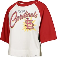 '47 St. Louis Cardinals Women's Flare Raglan Cropped Graphic T-shirt
