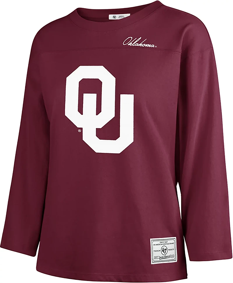 47 Women's Oklahoma Game Nod Timeless 3/4 Sleeve T-shirt