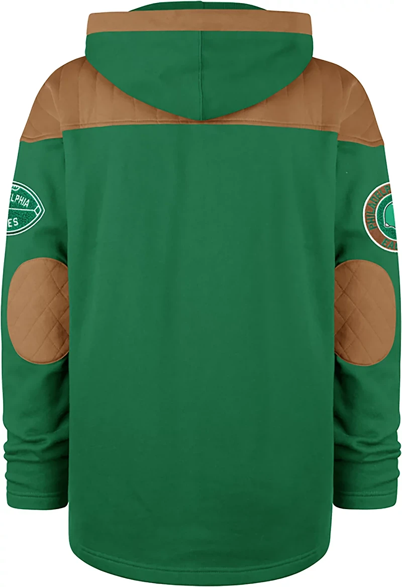 '47 Men's Philadelphia Eagles Flannagan Wingback Lacer Long Sleeve Hoodie