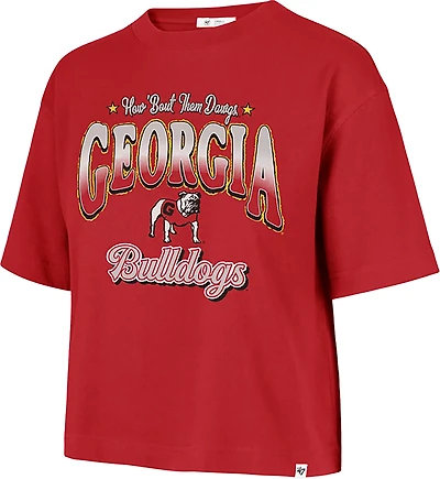 '47 Women's Georgia Bulldogs Vibe Check Reed City Boxy Short Sleeve T-shirt