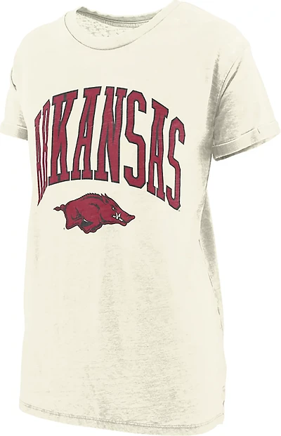 Three Square Women's University of Arkansas New Zealand Vintage Boyfriend T-shirt