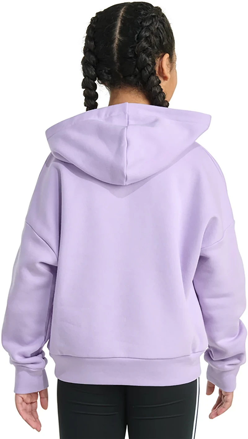 adidas Girls' Essential Big Logo Fleece Pullover Hoodie