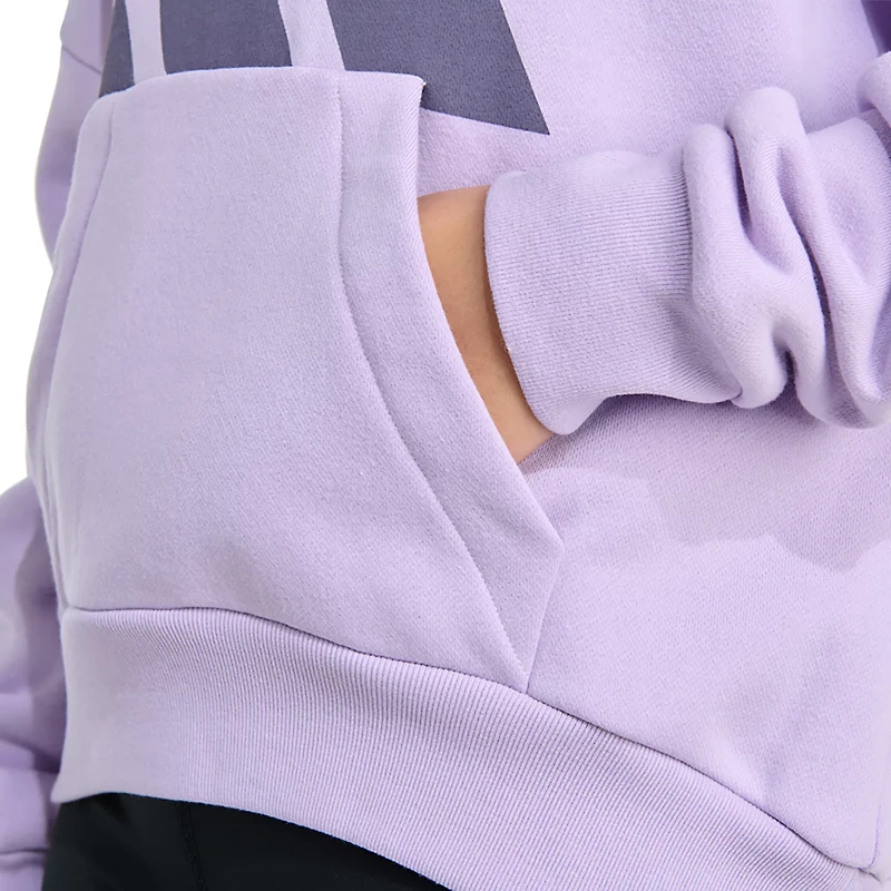 adidas Girls' Essential Big Logo Fleece Pullover Hoodie