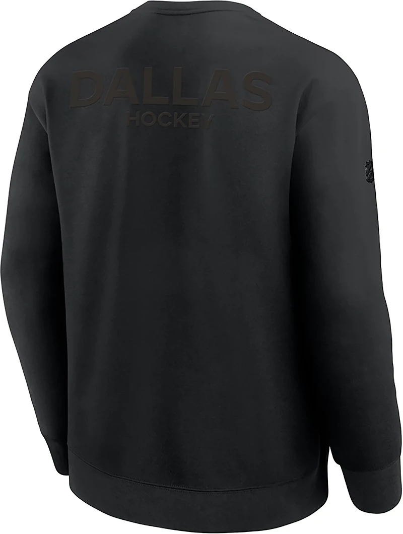 Fanatics Men's Stars Authentic Pro Road Fleece Long Sleeve Crew Top