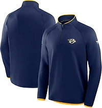 Fanatics Men's Predators Authentic Pro Rink Fleece Long Sleeve 1/4 Zip