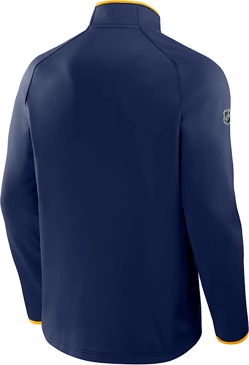 Fanatics Men's Predators Authentic Pro Rink Fleece Long Sleeve 1/4 Zip