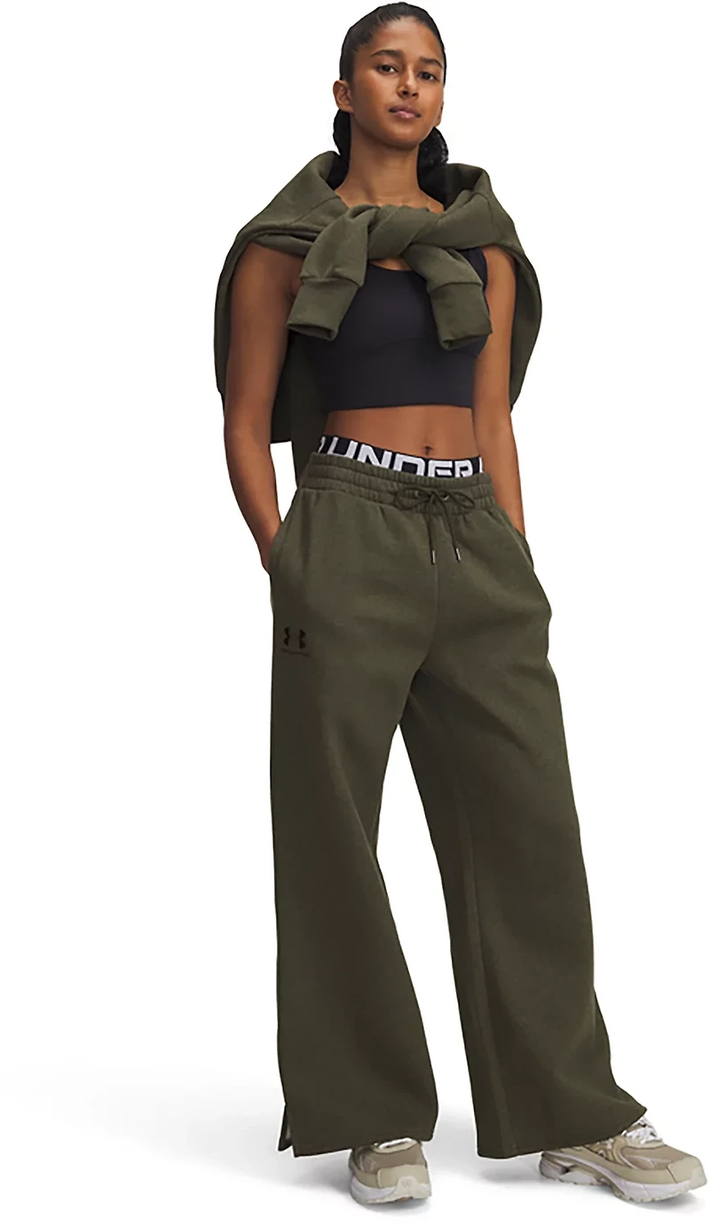 Under Armour Women's Icon Fleece Wide Leg Pants