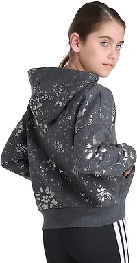adidas Girls' Allover Print Glam Hooded Pullover
