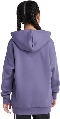 adidas Girls' Embroidered Linear Hooded Pullover