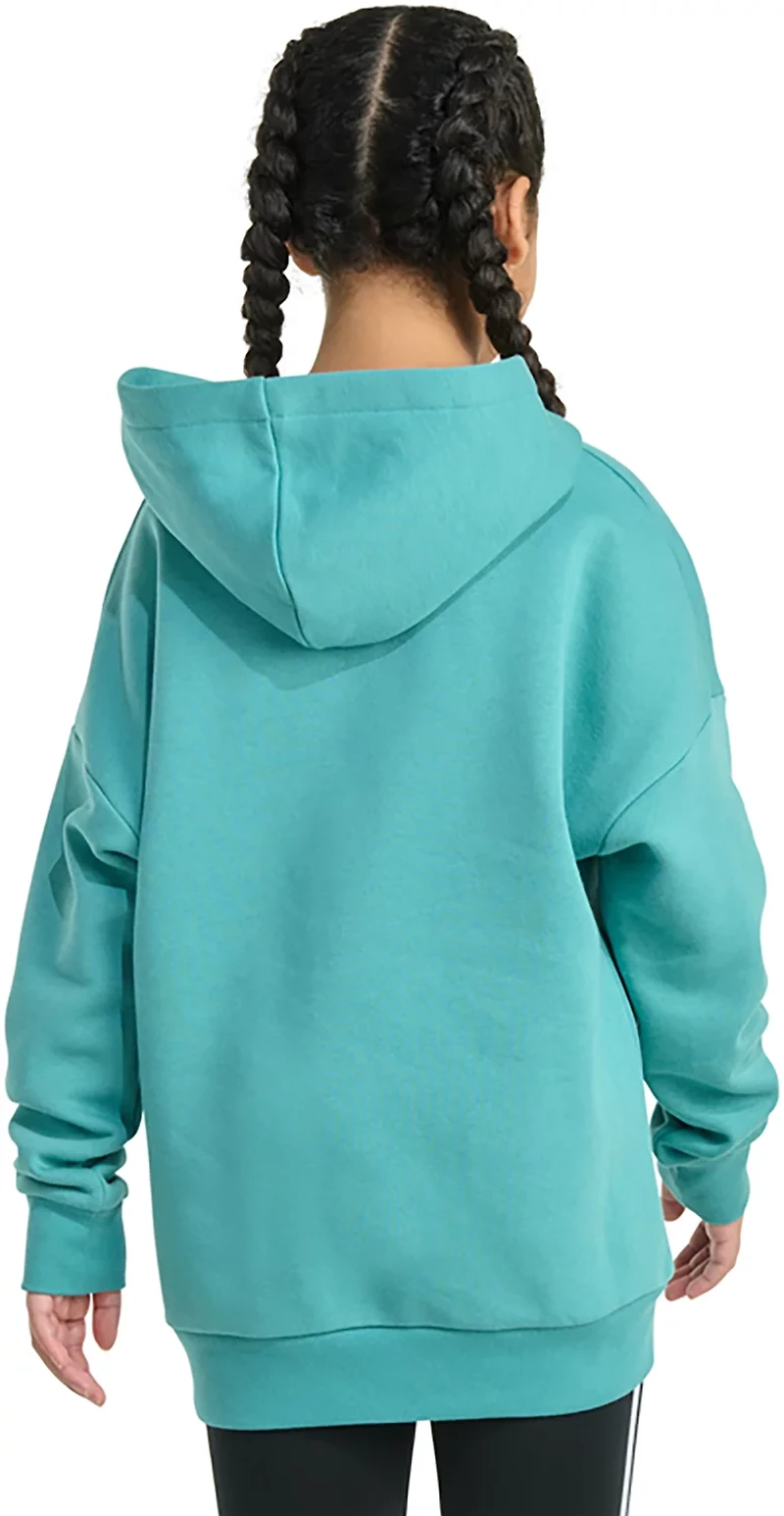 adidas Girls' Embroidered Linear Hooded Pullover