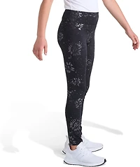 adidas Girls' All Over Print Foil Cozy Leggings
