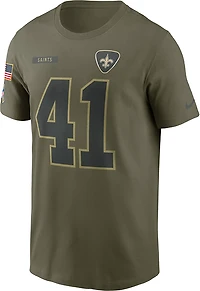 Nike Men's Saints Salute to Service Alvin Kamara Player Name & Number T-shirt