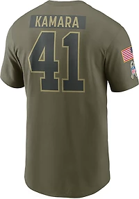 Nike Men's Saints Salute to Service Alvin Kamara Player Name & Number T-shirt