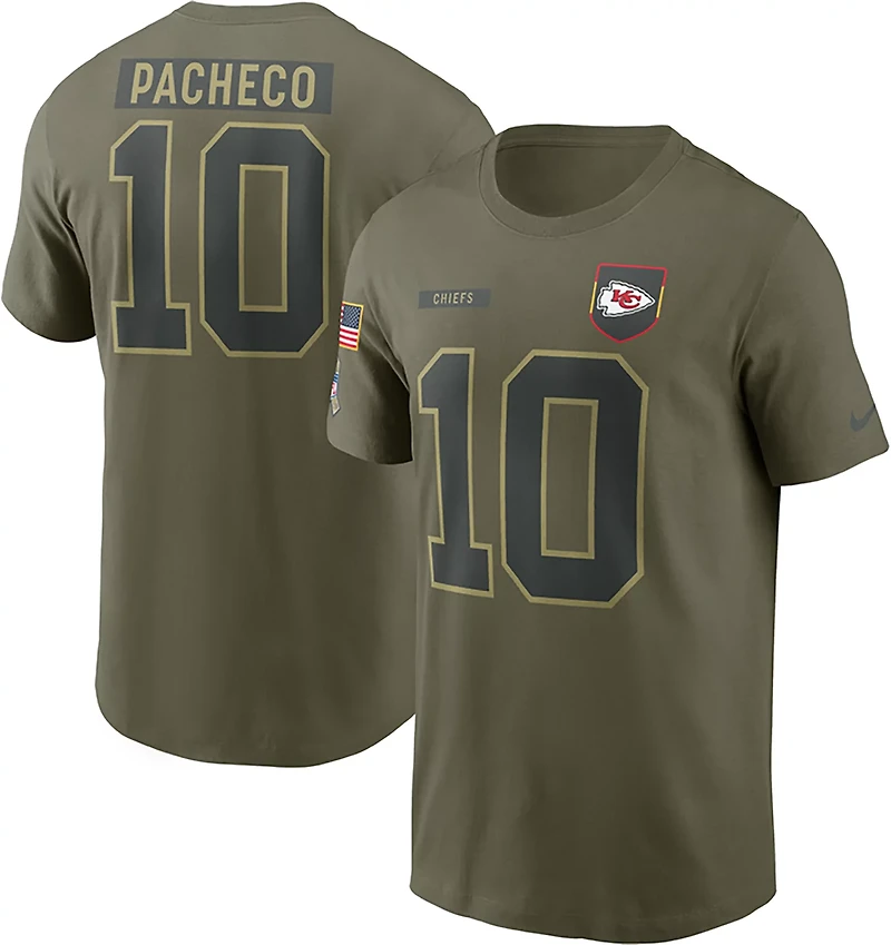 Nike Men's Chiefs Salute to Service Isiah Pacheco Player Name & Number T-shirt