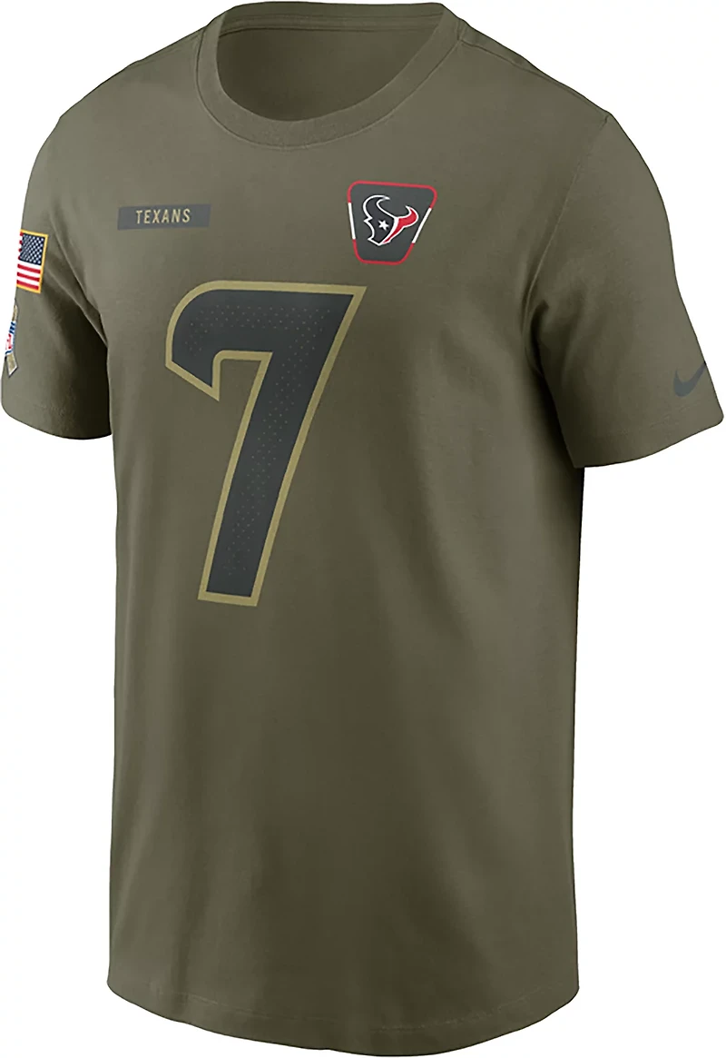 Nike Men's Texans Salute to Service C.J. Stroud Player Name & Number T-shirt