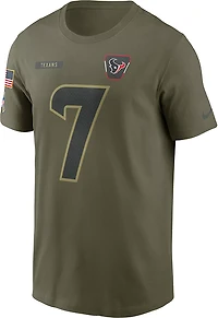 Nike Men's Texans Salute to Service C.J. Stroud Player Name & Number T-shirt