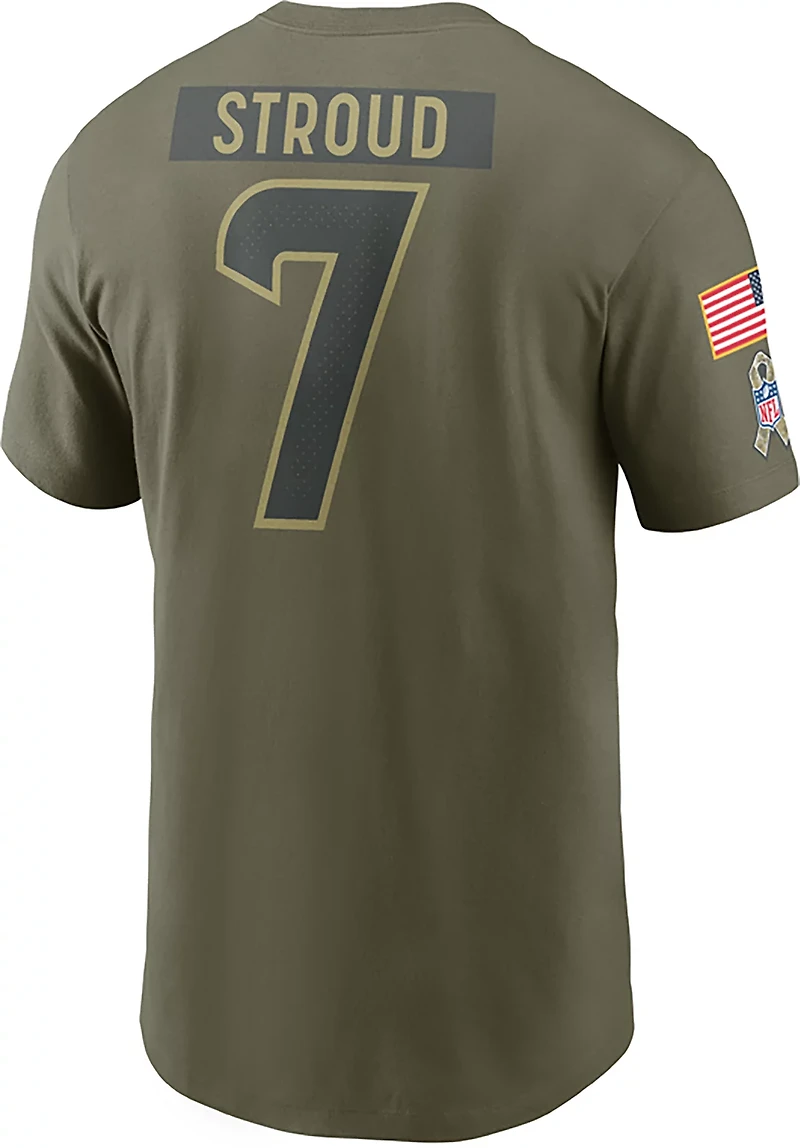 Nike Men's Texans Salute to Service C.J. Stroud Player Name & Number T-shirt