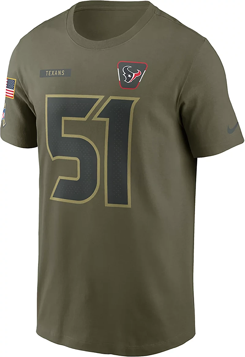 Nike Men's Texans Salute to Service Will Anderson Jr. Player Name & Number T-shirt