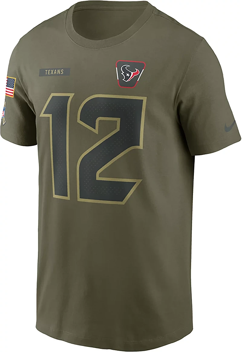 Nike Men's Texans Salute to Service Nico Collins Player Name & Number T-shirt
