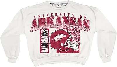 Pressbox Women's Arkansas Zone 2 Sided Janise Oversize Crew Sweatshirt