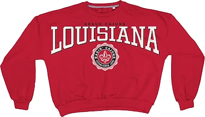Pressbox Women's Louisiana-Lafayette Parthenon Janise Oversize Crew Sweatshirt