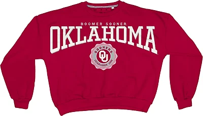 Pressbox Women's Oklahoma Parthenon Janise Oversize Crew Sweatshirt