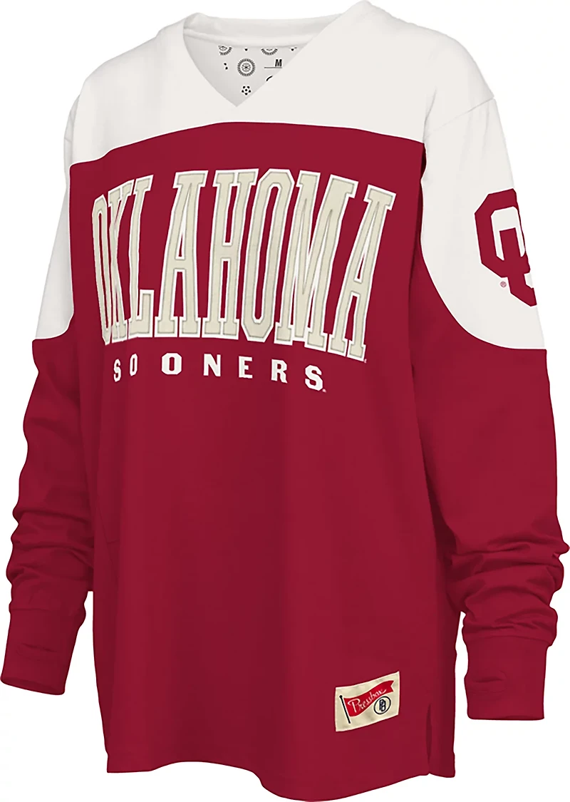 Pressbox Women's Oklahoma Southlawn Victory Long Sleeve Top