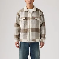 Levi's Men's Sherpa Plaid Trucker Jacket