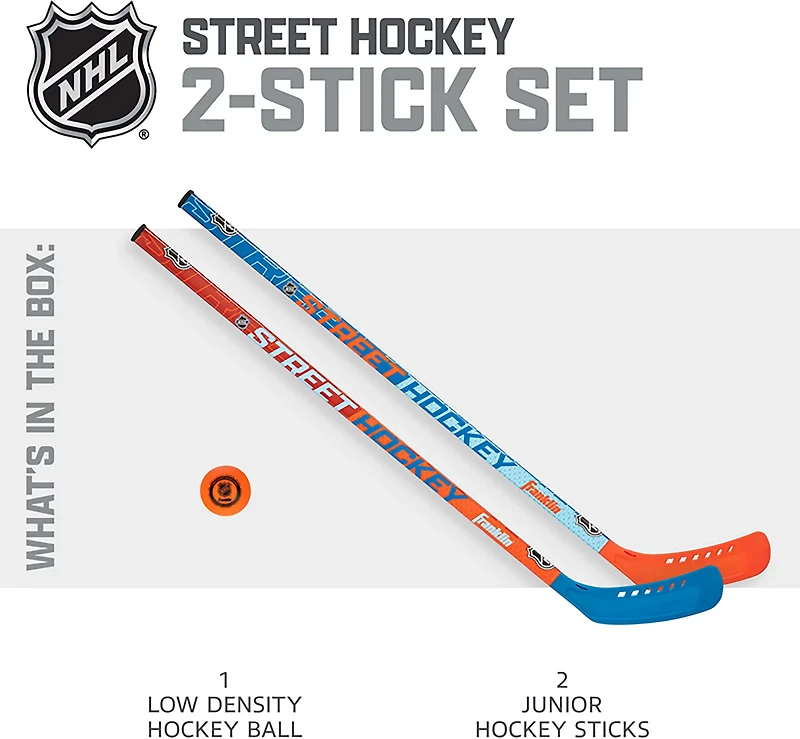 Franklin Sports NHL Future Champs Kids' 2 Player Street Hockey Sticks Set