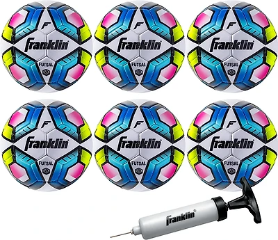 Franklin Sports Futsal Youth Indoor Soccer Ball 6-Pack