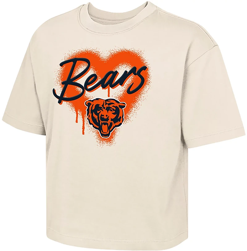 Outerstuff Girls' Bears Spray Heart Boxy T-shirt