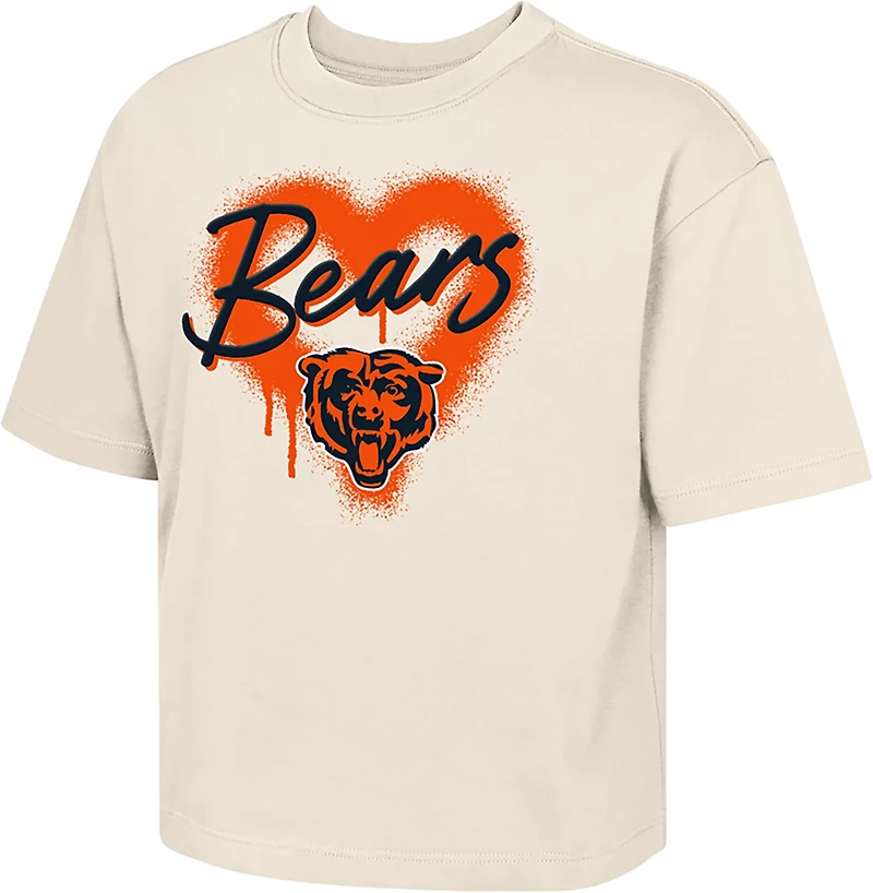 Outerstuff Girls' Bears Spray Heart Boxy T-shirt