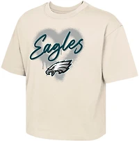 Outerstuff Girls' Eagles Spray Heart Boxy T-shirt