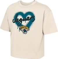 Outerstuff Girls' Jaguars Spray Heart Boxy T-shirt