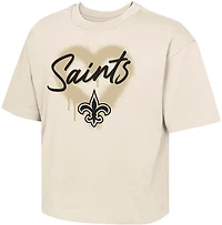 Outerstuff Girls' Saints Spray Heart Boxy T-shirt