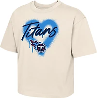 Outerstuff Girls' Titans Spray Heart Boxy T-shirt