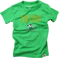 Wes & Willy Girls' Notre Dame Fighting Irish Over Mascot Short Sleeve Graphic T-shirt