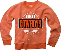 Wes & Willy Girls' Oklahoma State Cowboys Shimmer Star Fleece Sweatshirt