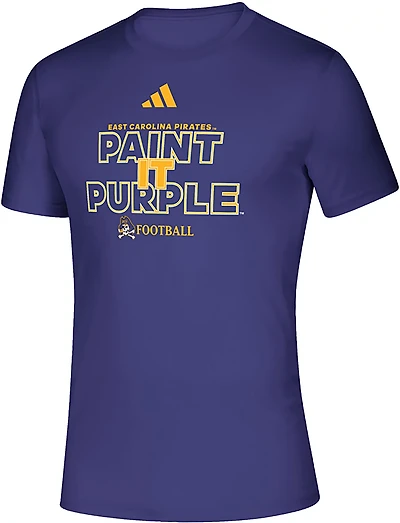 adidas Men's East Carolina University Pirates Paint It Purple Short Sleeve T-shirt