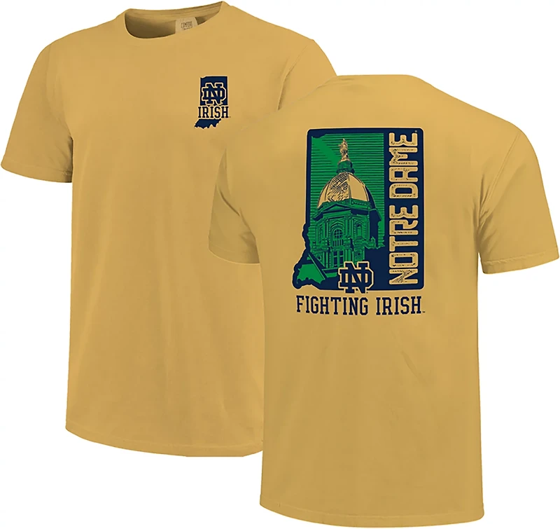 Image One Men's University of Notre Dame Campus State Graphic T-shirt