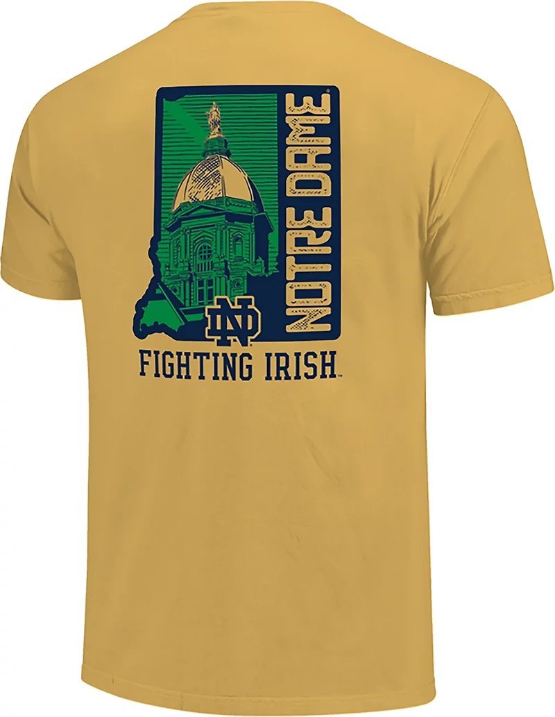 Image One Men's University of Notre Dame Campus State Graphic T-shirt