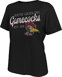 WILDCAT RETRO Women's South Carolina Script Boxy T-shirt