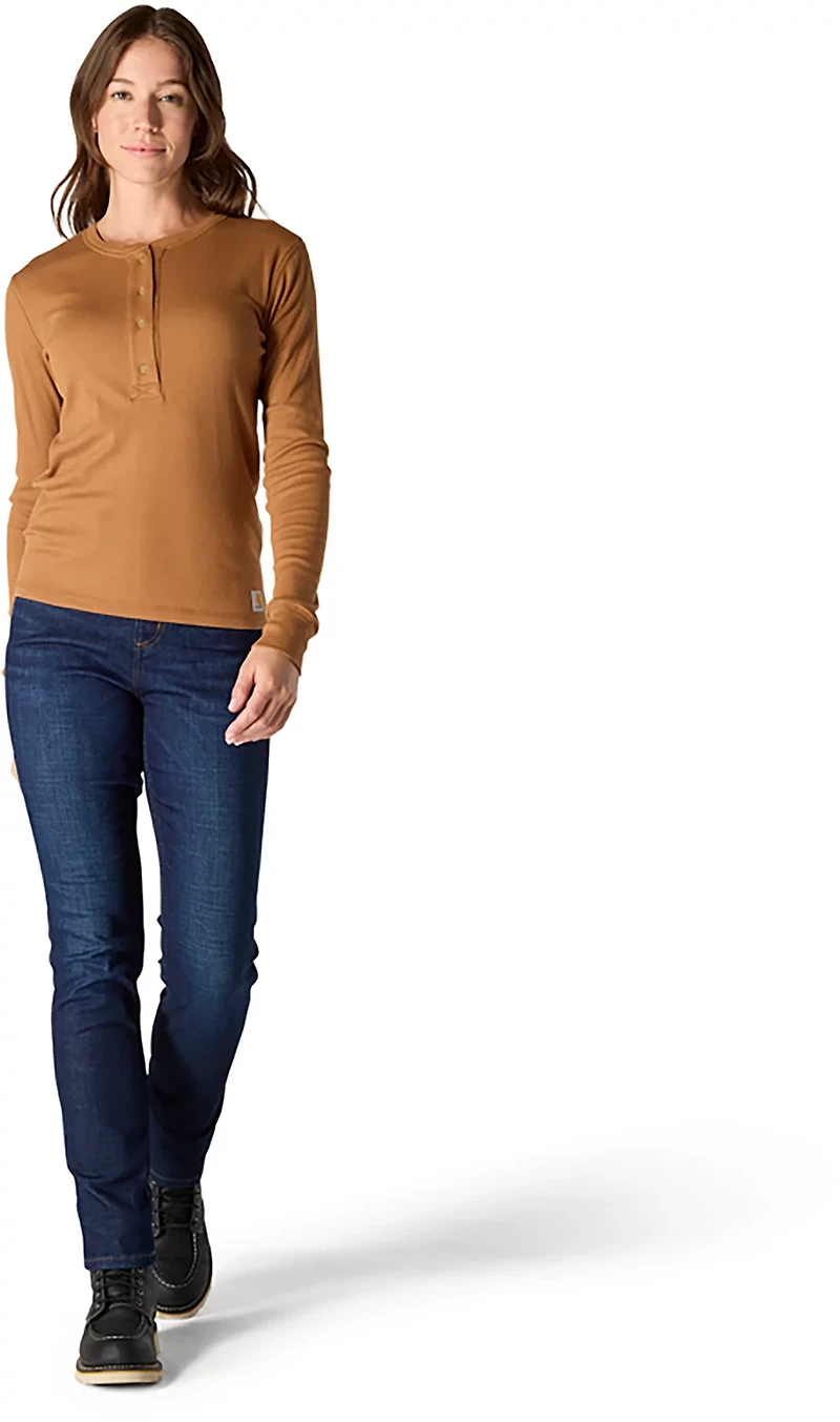 Carhartt Women's TENCEL Fiber Series Relaxed Fit Long Sleeve Henley Shirt
