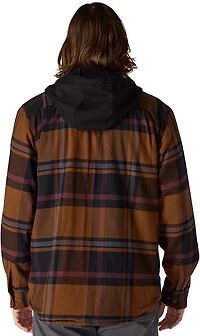 Carhartt Men's Rugged Flex Relaxed Fit Flannel Fleece Lined Hooded Shirt Jac