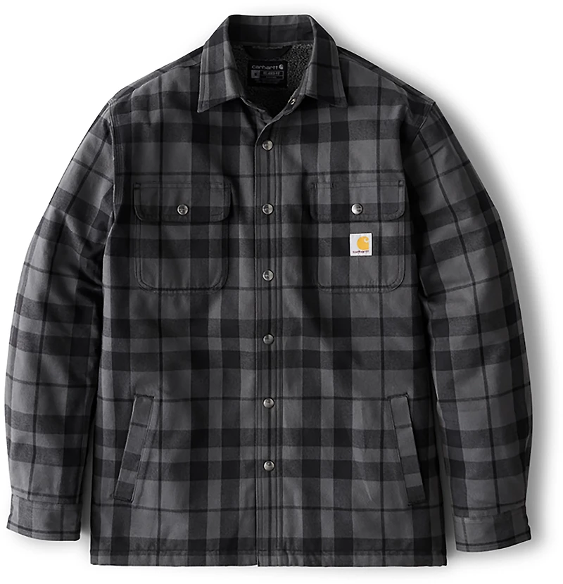 Carhartt Men's Relaxed Fit Flannel Sherpa-Lined Shirt Jac