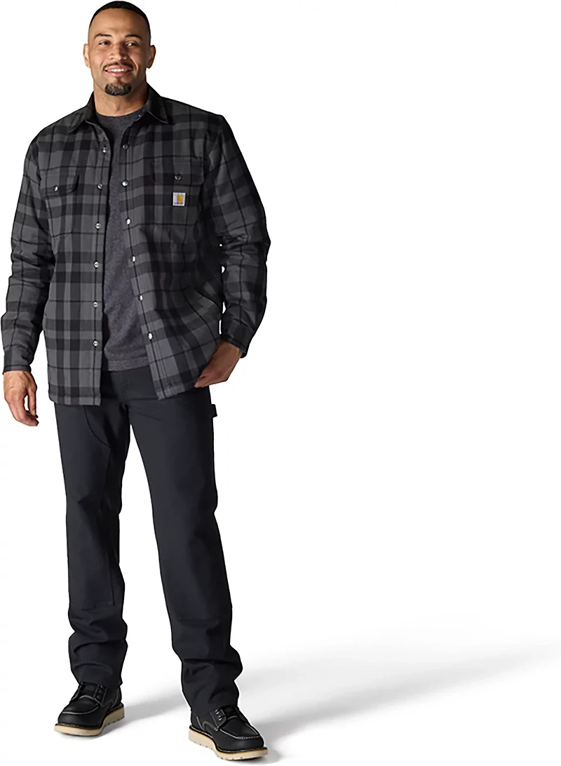 Carhartt Men's Relaxed Fit Flannel Sherpa-Lined Shirt Jac