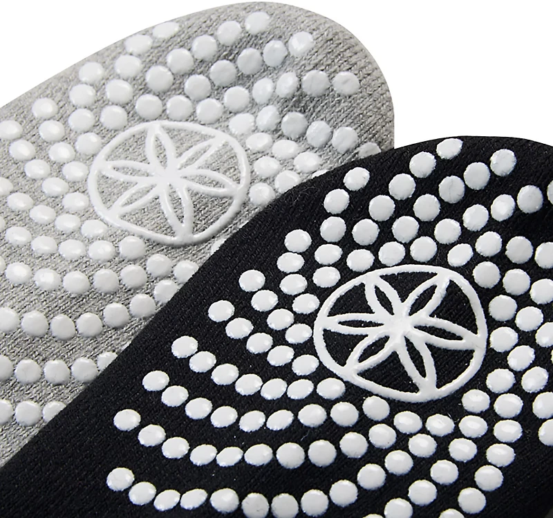 Gaiam Grippy Crew Socks 2-Pack