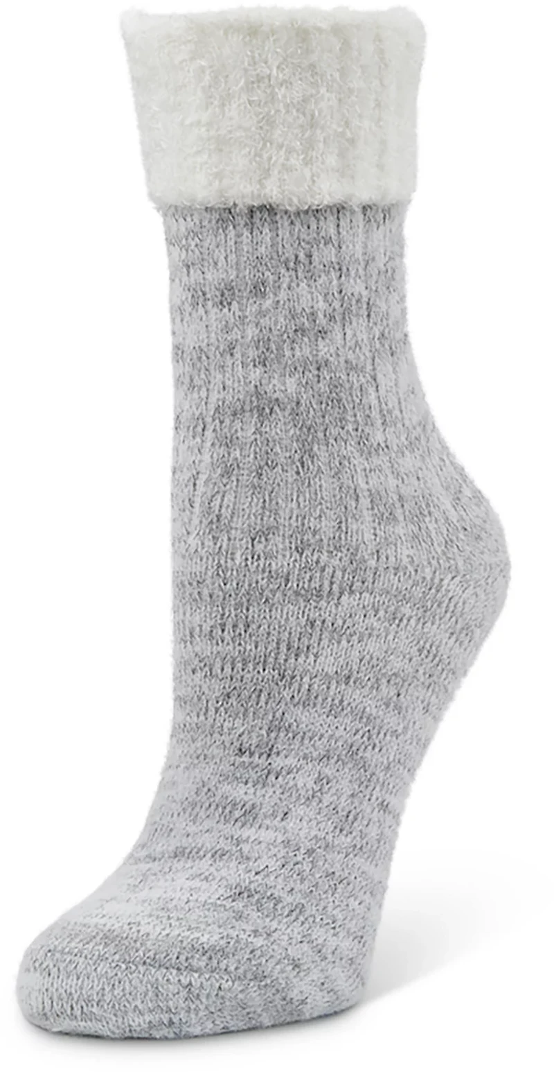 Magellan Outdoors Women's Foldover Heather Lodge Crew Socks